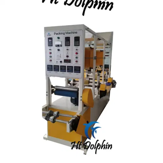 Máquina automática para fabricar bolsas de PE Htdolphin 300/400/500, máquina de impresión y película marrón